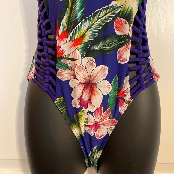 “TINIBIKINI” Floral Tank Weaved Swimsuit - Picture 5 of 11
